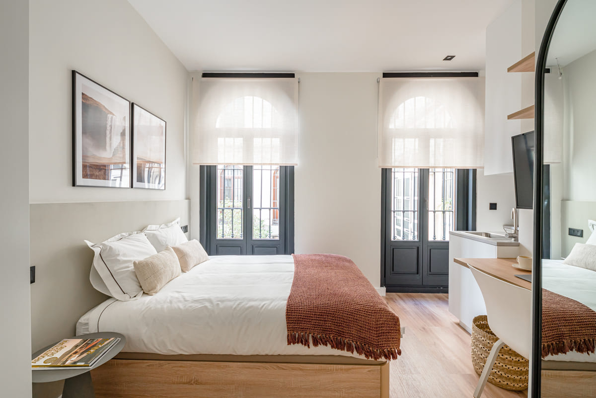 Interior de un coliving moderno